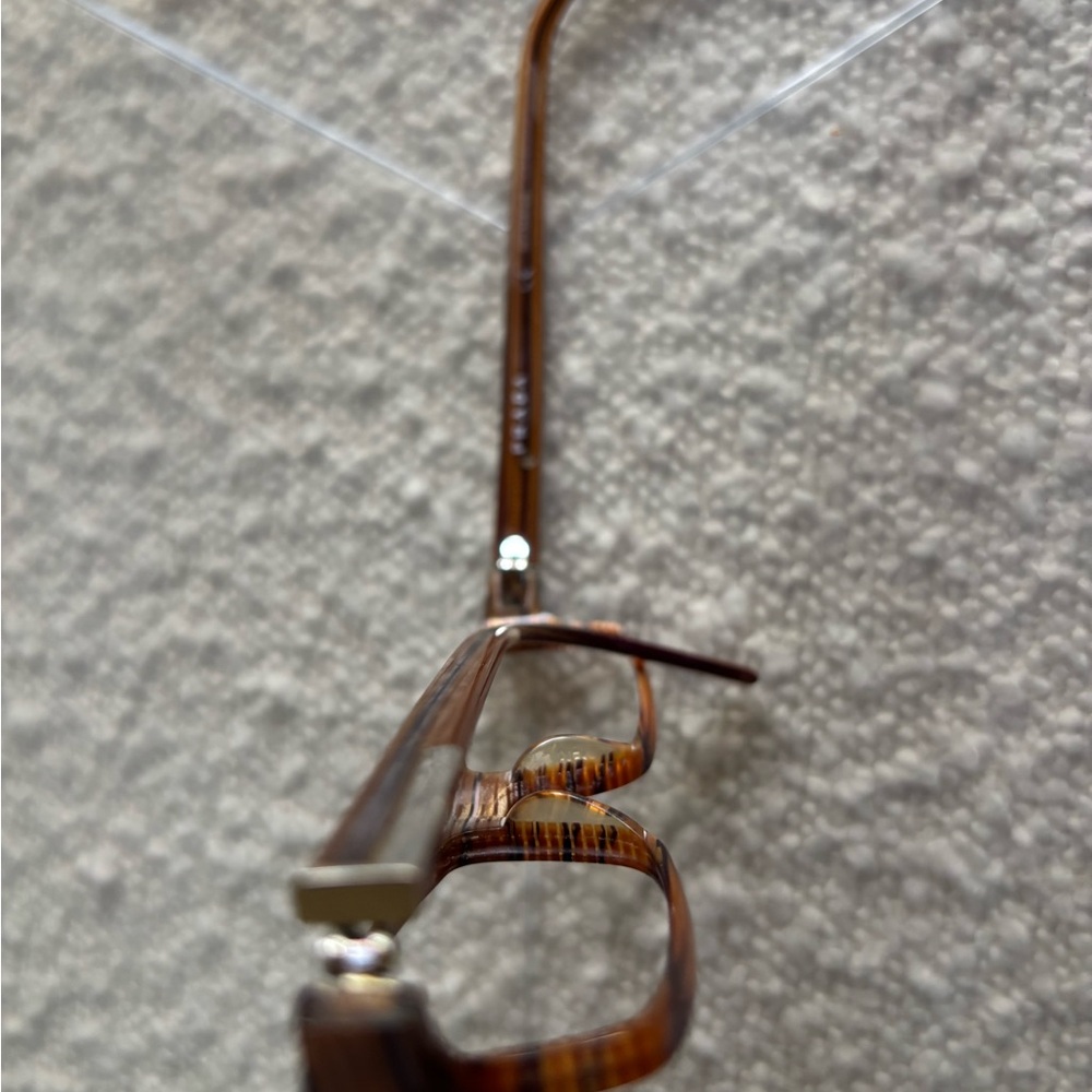 Prada Brown Striped Rectangular Glasses - image 2